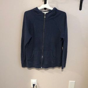 Victoria’s Secret Navy Blue Zip Up Hoodie with Sequin Back